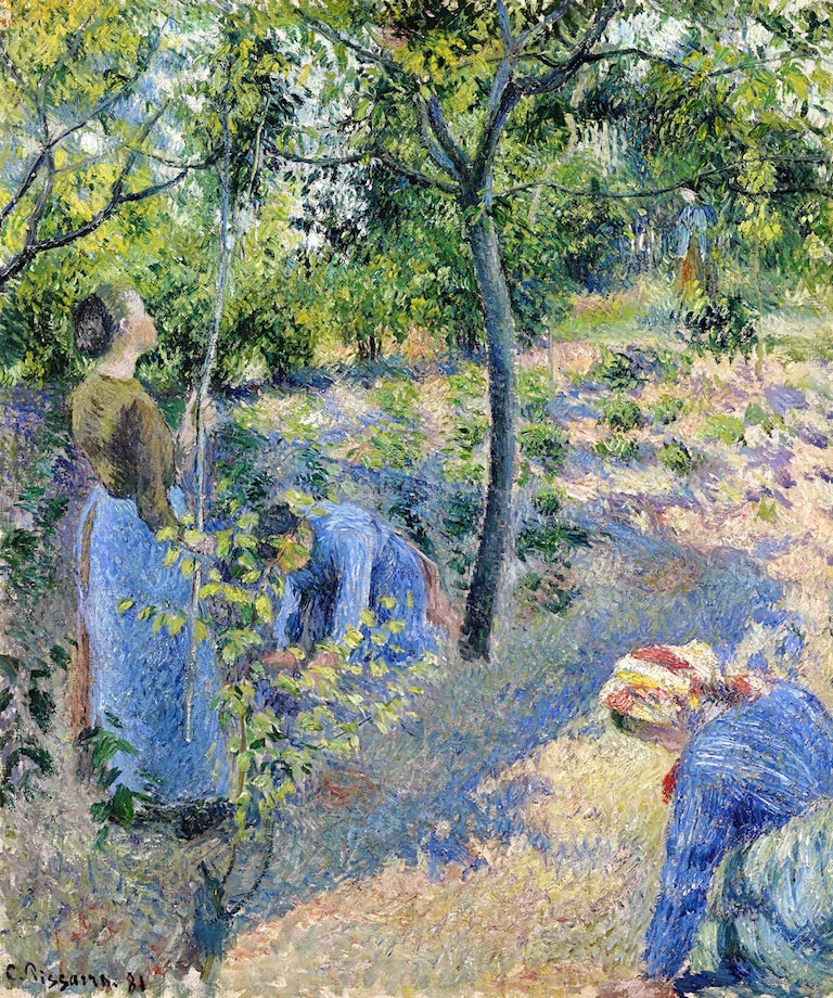 Apple Picking, vintage artwork by Camille Pissarro, 12x8" (A4) Poster