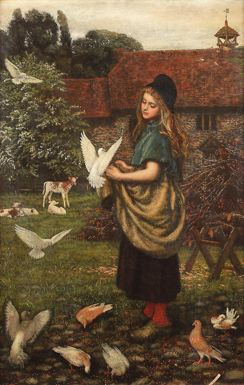 The pet of the farm, vintage artwork by Arthur Hughes, 12x8" (A4) Poster