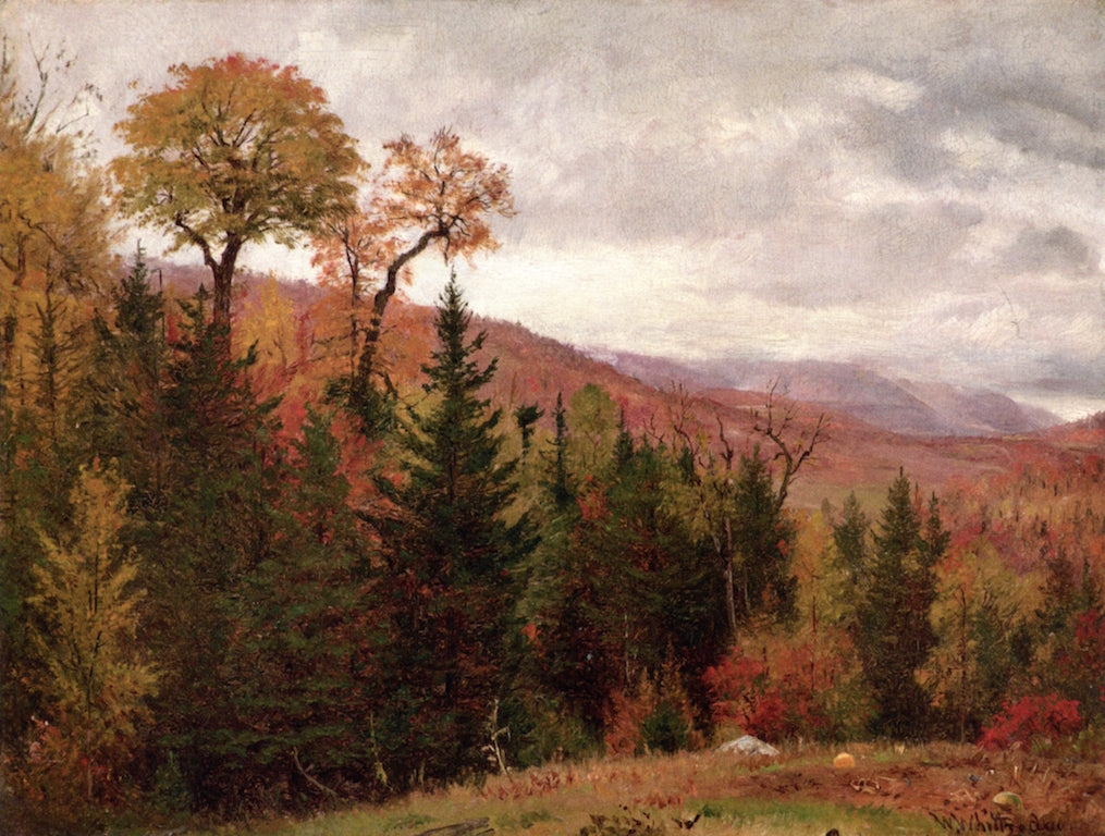 Autumnal Landscape: Near Kauterskill Clove, vintage artwork by Thomas Worthington Whittredge, A3 (16x12") Poster Print