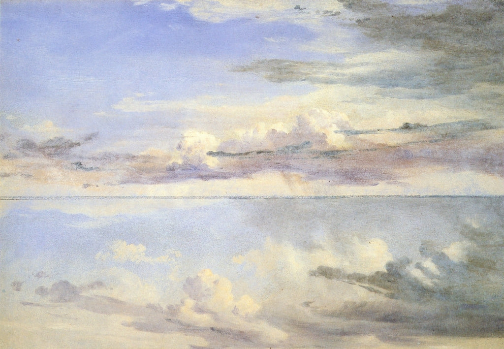 Estudio de nubes, vintage artwork by Jose María Velasco, 12x8" (A4) Poster