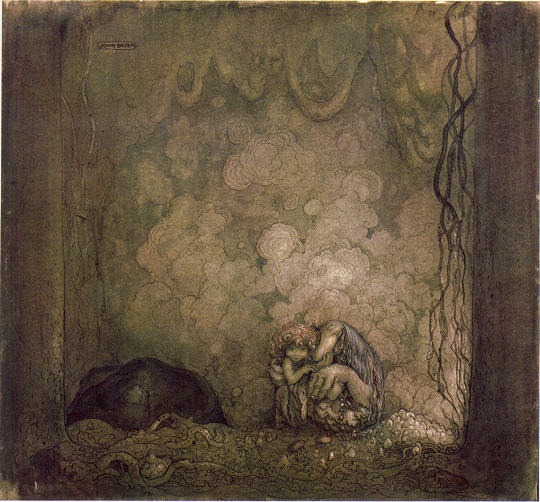 Mother love by John Bauer,16x12(A3) Poster