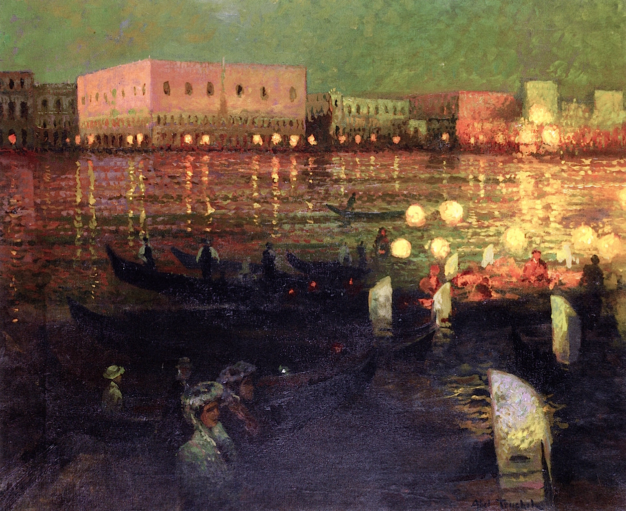 The Doges Palace by Louis Abel-Truchet,A3(16x12")Poster