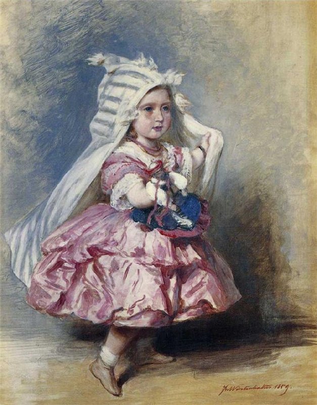 Princess Beatrice, vintage artwork by Franz Xavier Winterhalter, A3 (16x12") Poster Print