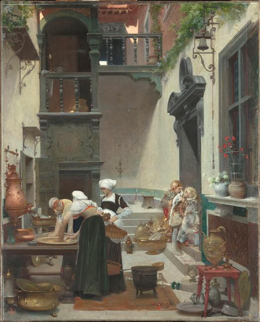 Le jour des cuivres, vintage artwork by Pierre-Victor Galland, 12x8" (A4) Poster