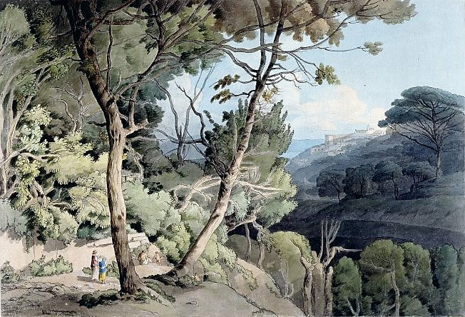 Near Naples, vintage artwork by Francis Towne, 12x8" (A4) Poster