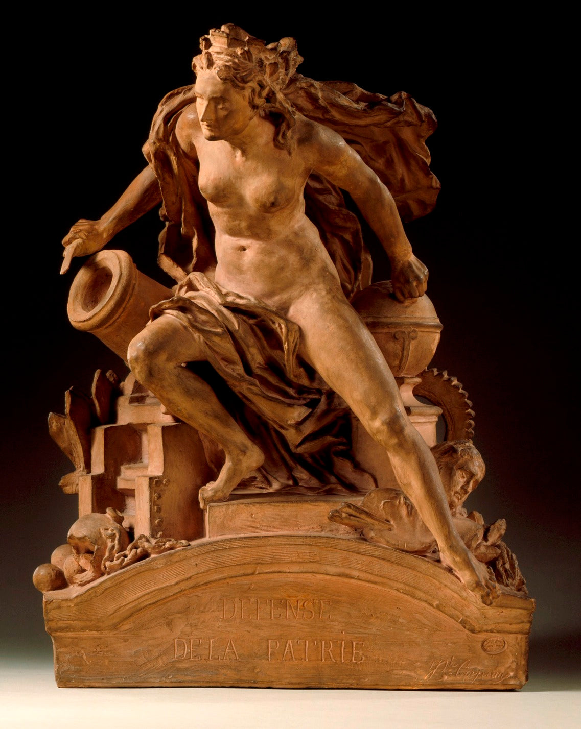 City of Valenciennes Defending the Fatherland in 1793, vintage artwork by Jean-Baptiste Carpeaux, 12x8" (A4) Poster