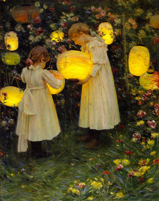 Japanese Lanterns, vintage artwork by Luther Emerson Van Gorder, 12x8" (A4) Poster