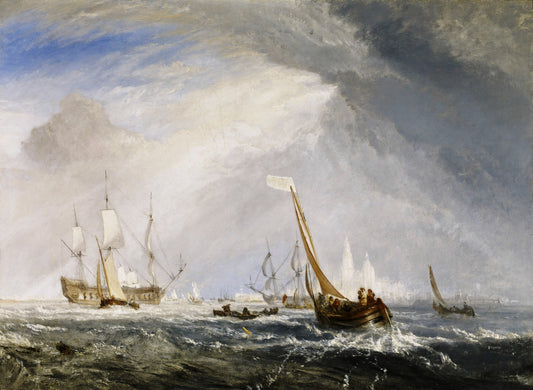 Antwerp - Van Goyen Looking Out for a Subject, vintage artwork by Joseph Mallord William Turner, 12x8" (A4) Poster