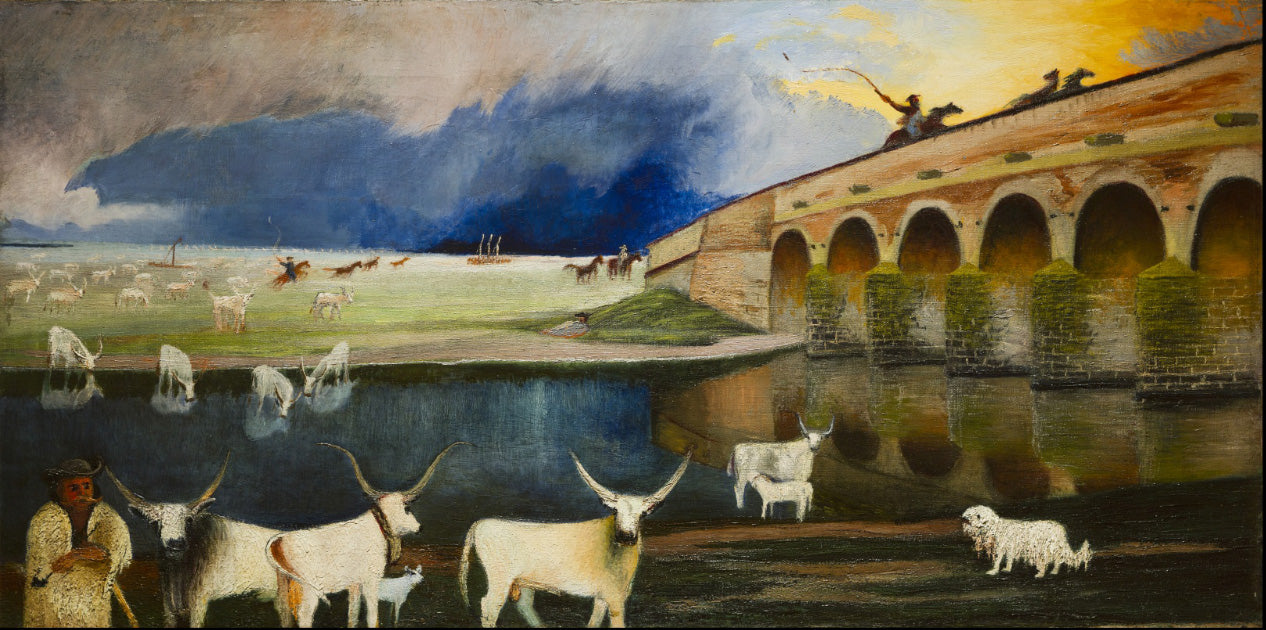 Storm on the Great Hortobagy by Tivadar Csontvary Kosztka,A3(16x12")Poster