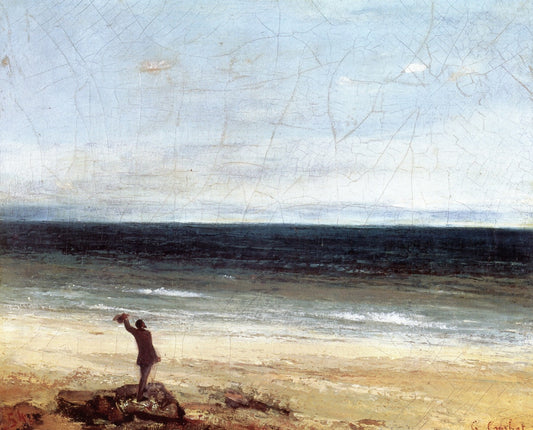 The Beach at Palavas, vintage artwork by Gustave Courbet, A3 (16x12") Poster Print