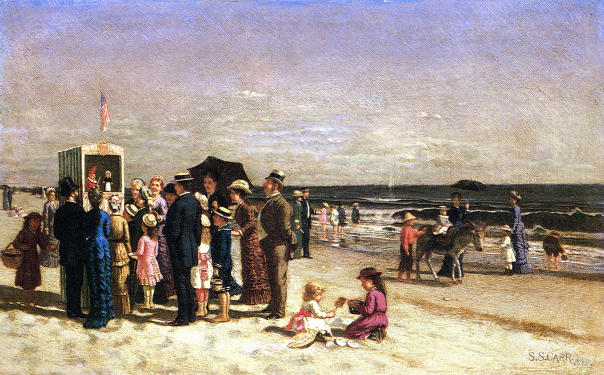 Coney Island Hurdy Gurdy, vintage artwork by Samuel S. Carr, 12x8" (A4) Poster
