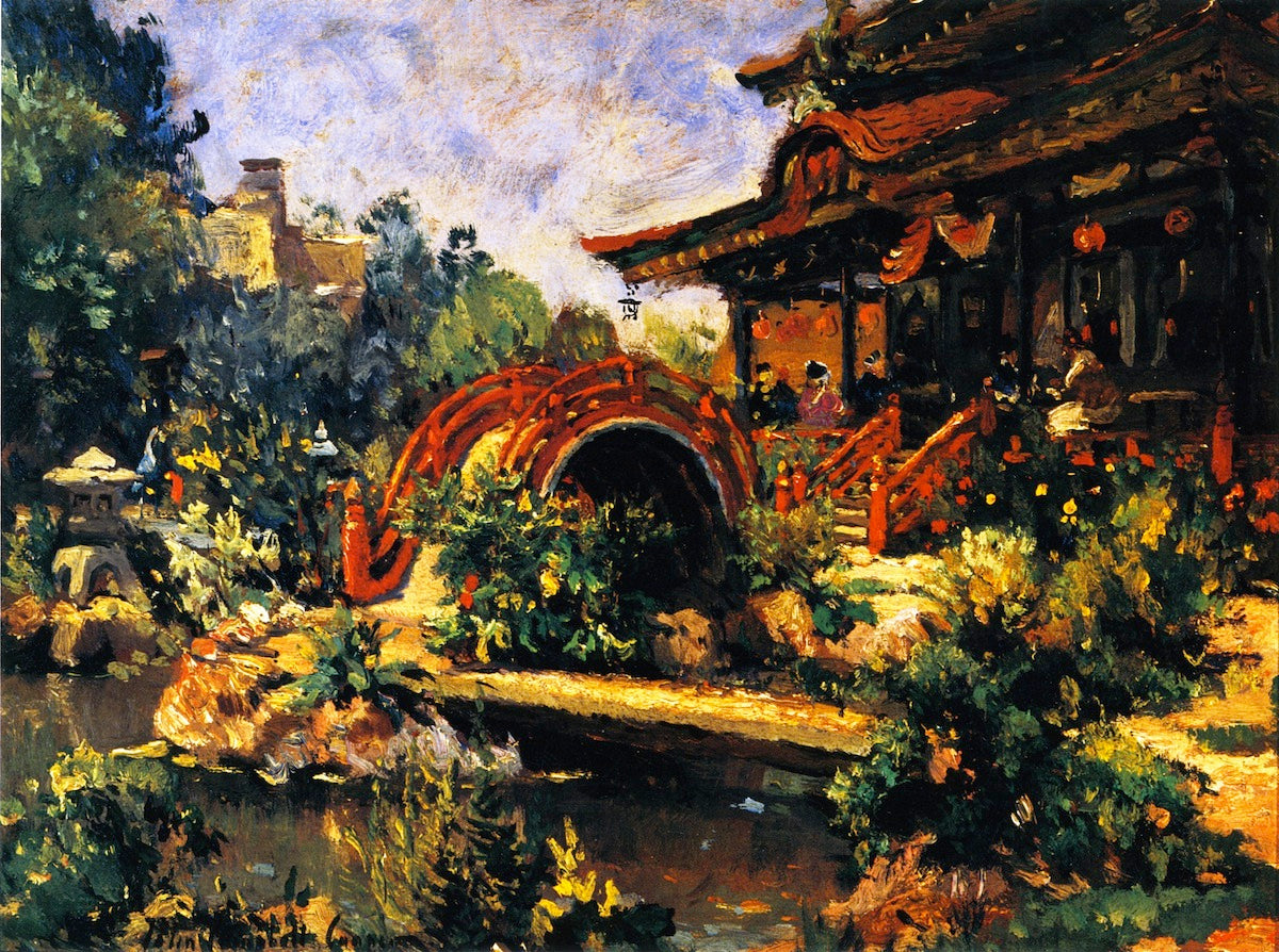Japanese Tea Garden by Colin Campbell Cooper,A3(16x12")Poster