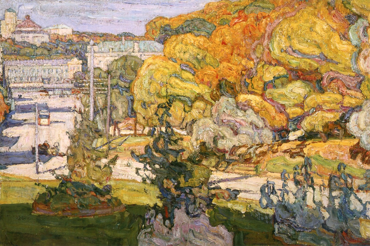 Alexander Square, Kiev by Abraham A. Manievich,16x12(A3) Poster