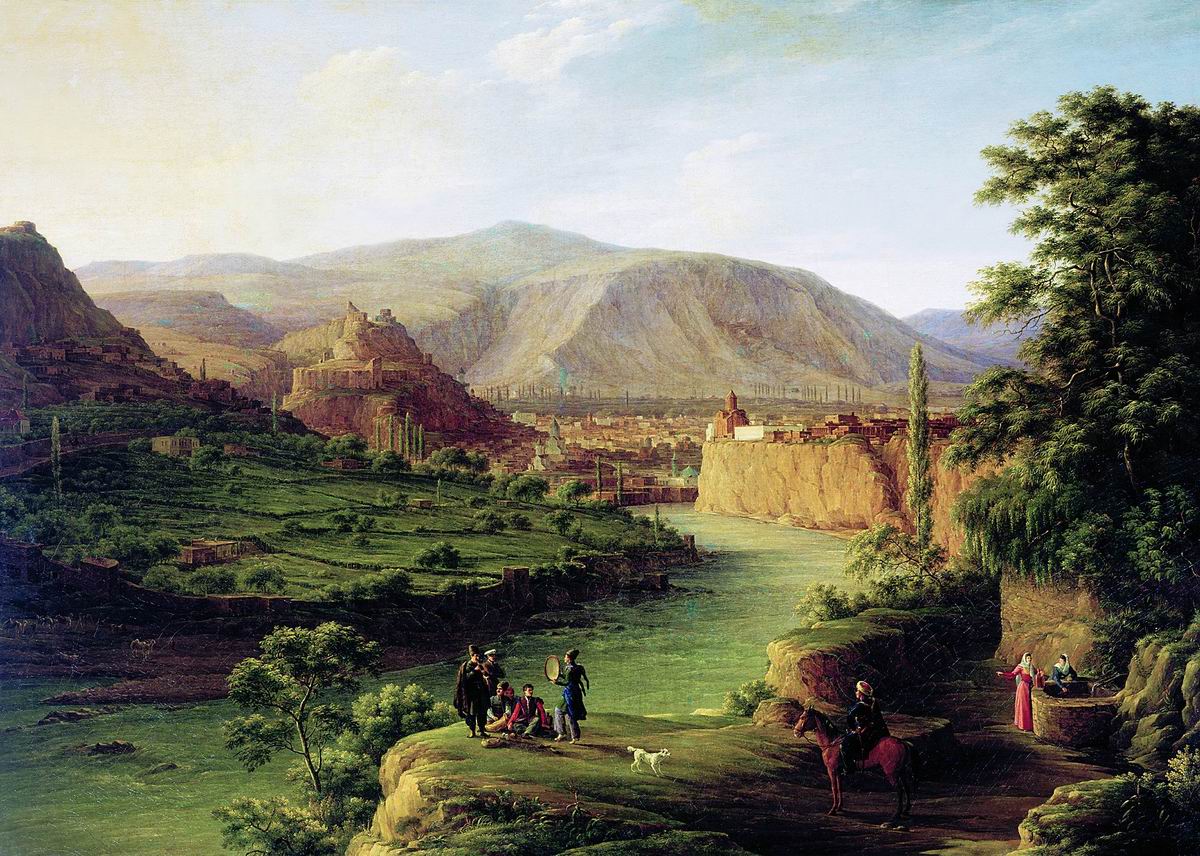 View of Tiflis, vintage artwork by Nikanor Chernetsov, A3 (16x12") Poster Print