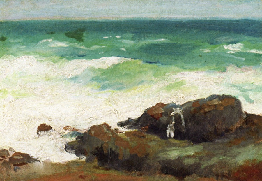 The New England Coast, vintage artwork by Frank Duveneck, 12x8" (A4) Poster