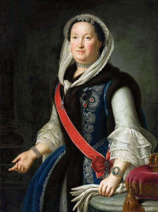 Maria Josepha of Austria in Polish Costume, vintage artwork by Pietro Antonio Rotari, 12x8" (A4) Poster