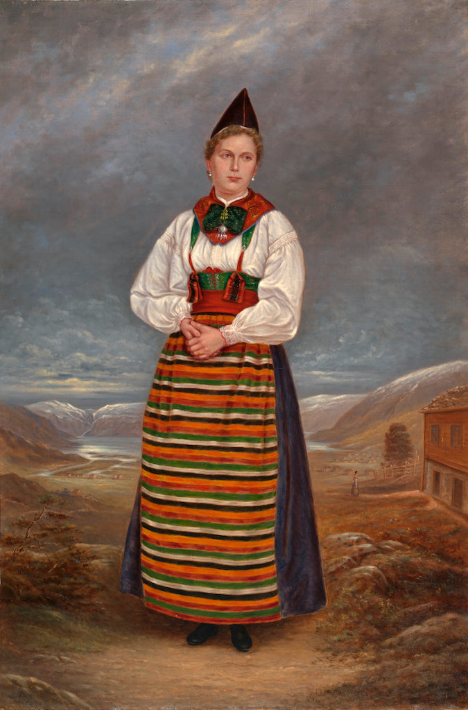Swedish Lady, vintage artwork by Antonio Zeno Shindler, 12x8" (A4) Poster