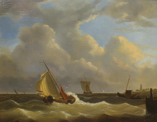 Sailing Home, vintage artwork by Nicolaas Riegen, 12x8" (A4) Poster