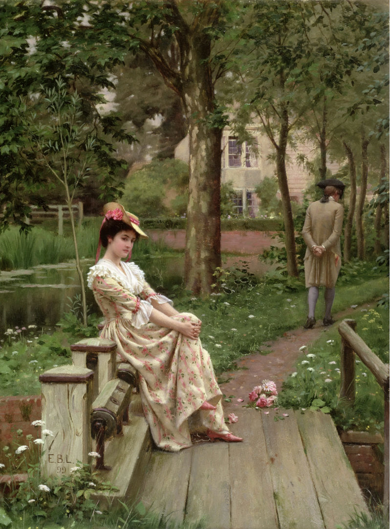 Off, vintage artwork by Edmund Blair Leighton, 12x8" (A4) Poster