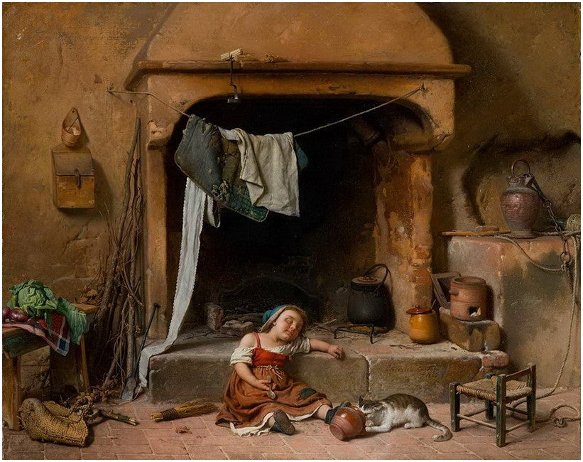 An opportune moment, vintage artwork by Gaetano Chierici, 12x8" (A4) Poster