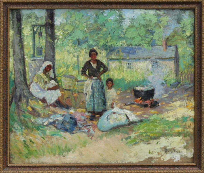 Portuguese Family by Pauline Lennards Palmer,A3(16x12")Poster