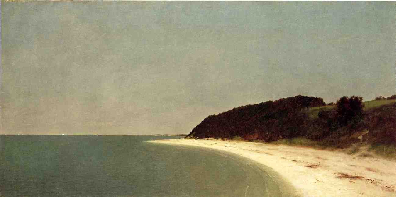 Eatons Neck Long Island, vintage artwork by John Frederick Kensett, A3 (16x12") Poster Print