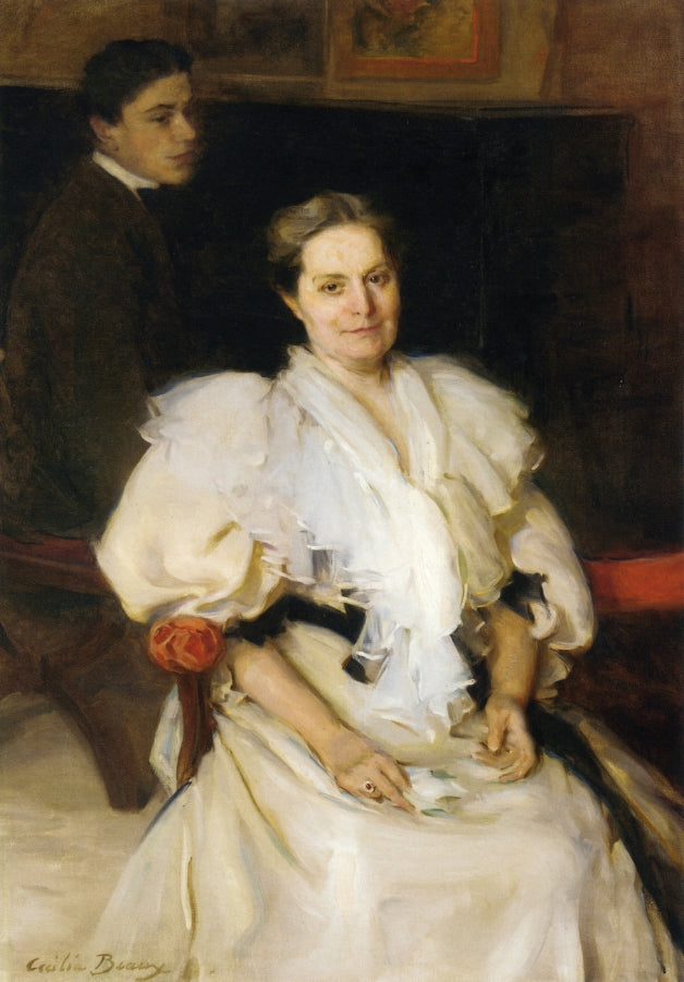 Mrs. Beauveau Borie and Her Son, Adolphe by Cecilia Beaux,A3(16x12")Poster