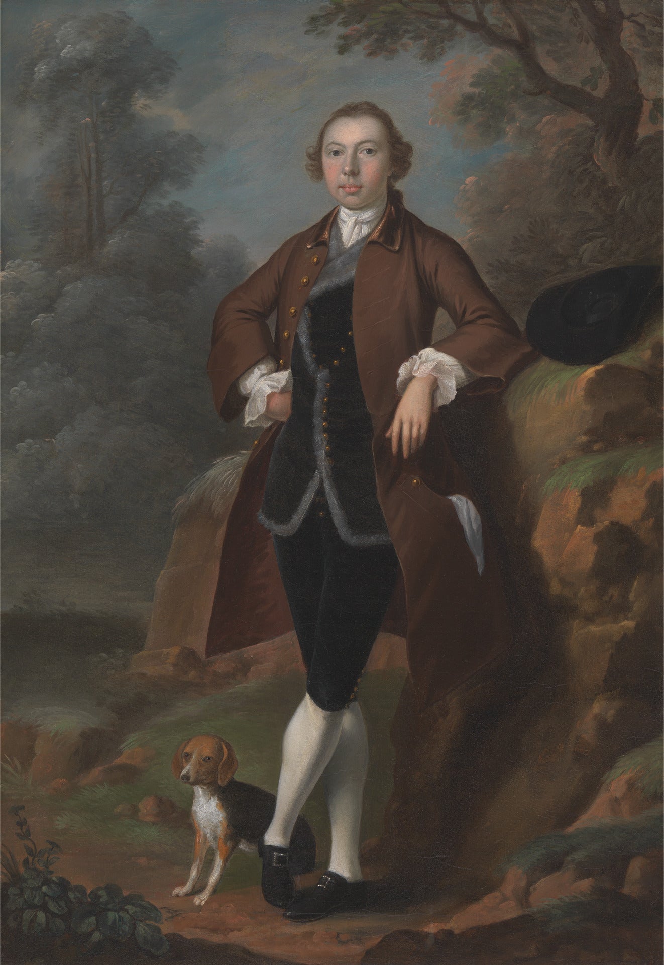 William Farington of Shawe Hall, Lancashire, vintage artwork by Arthur Devis, 12x8" (A4) Poster