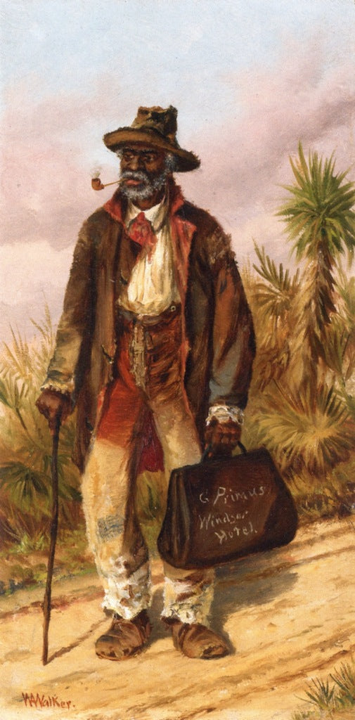 Man Walking, vintage artwork by William Aiken Walker, 12x8" (A4) Poster