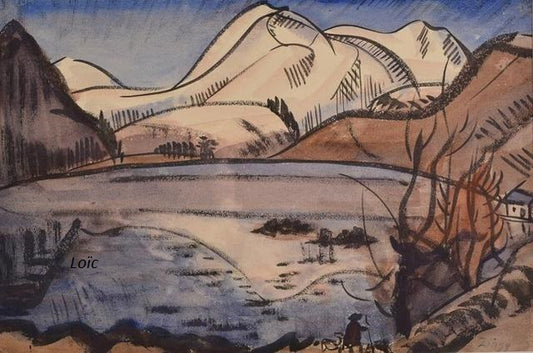 Le Lac Chambon by Jules-Emile Zingg,16x12(A3) Poster