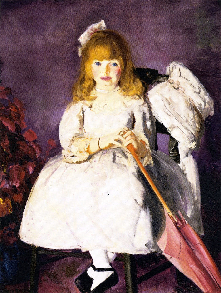 Anne with Her Parasol, vintage artwork by George Wesley Bellows, 12x8" (A4) Poster