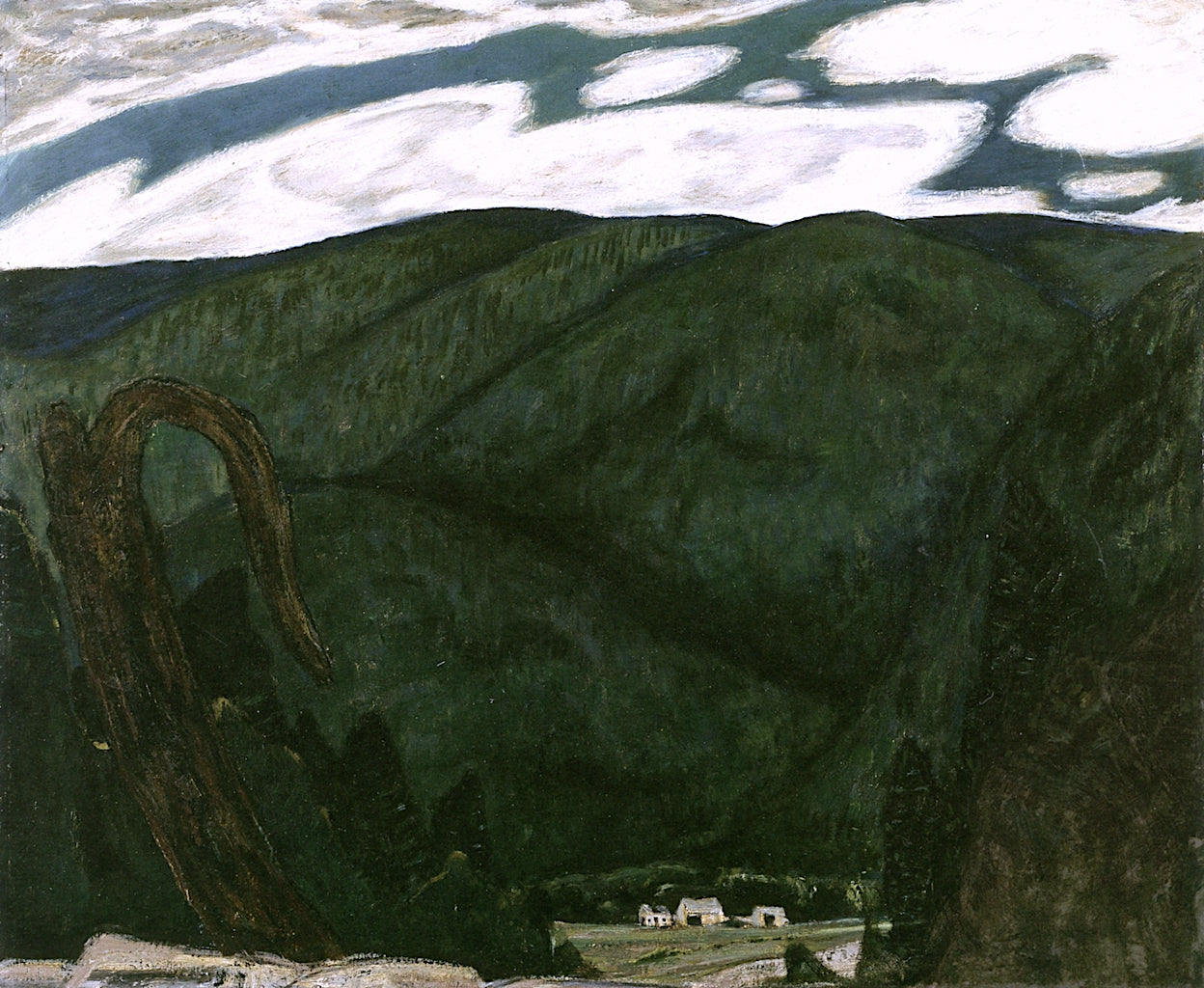 The Dark Mountain, vintage artwork by Marsden Hartley, 12x8" (A4) Poster