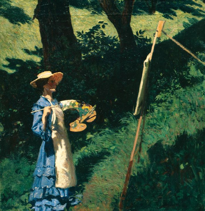 Paintress, vintage artwork by Karoly Ferenczy, 12x8" (A4) Poster