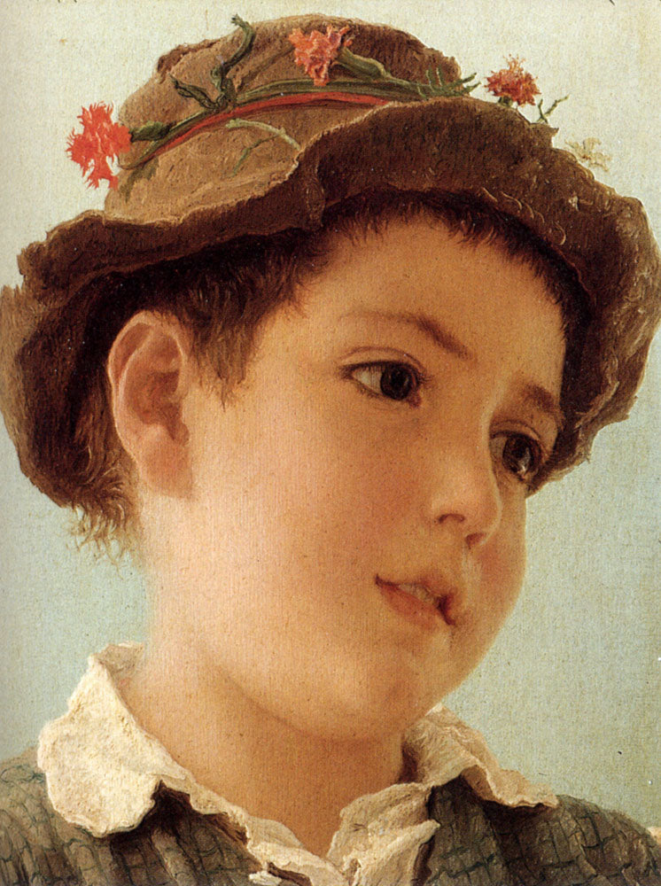 Peasant Boy, vintage artwork by Adriano Bonifazi, 12x8" (A4) Poster