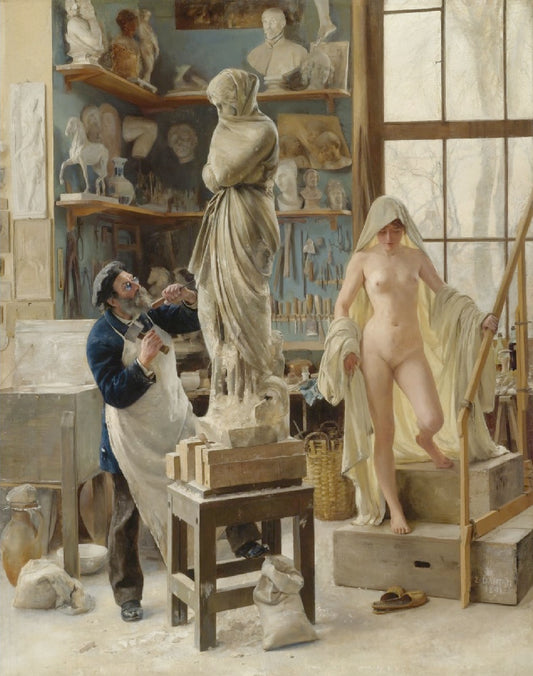 A Restoration, vintage artwork by Edouard-Joseph Dantan, 12x8" (A4) Poster