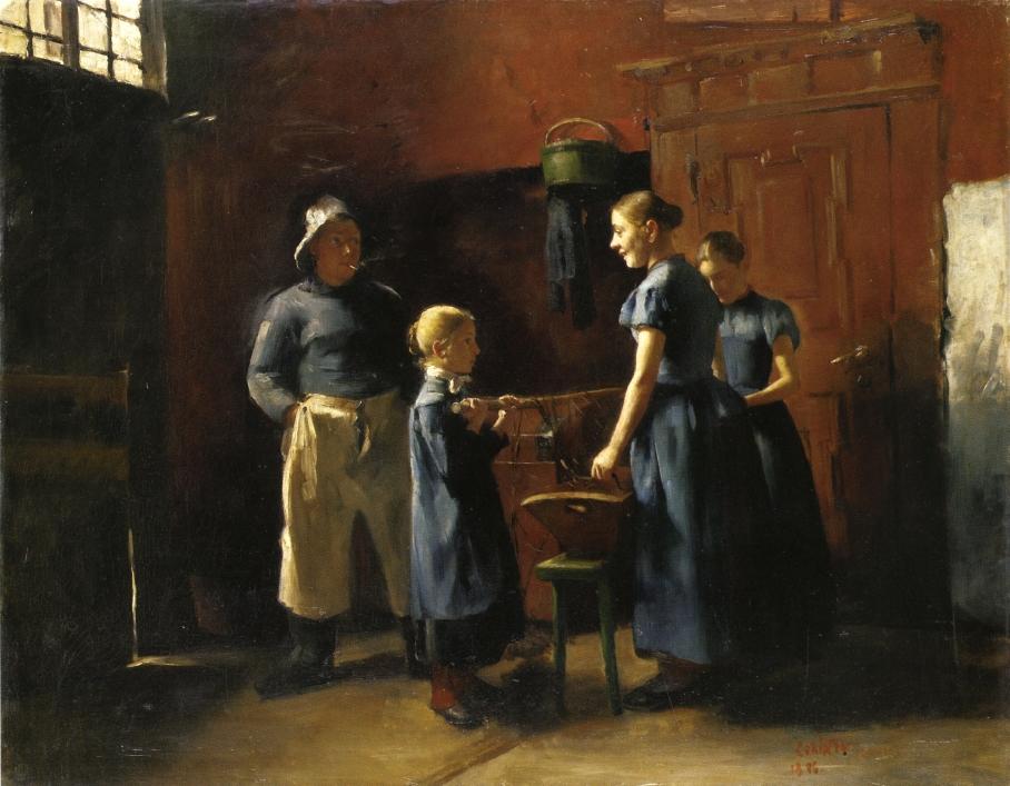 In the Fisherman's House by Lovis Corinth,A3(16x12")Poster