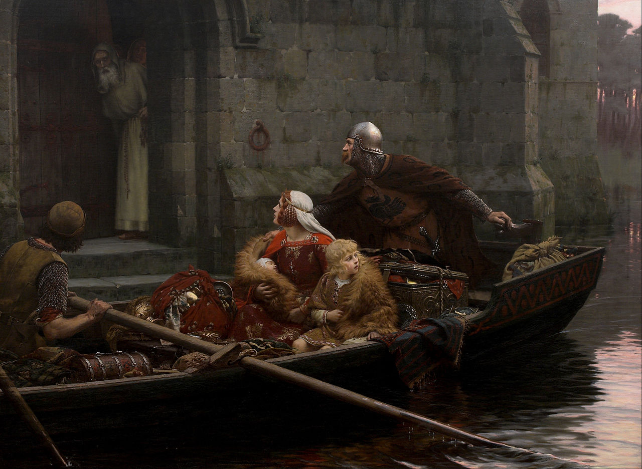 In Time of Peril, vintage artwork by Edmund Blair Leighton, 12x8" (A4) Poster