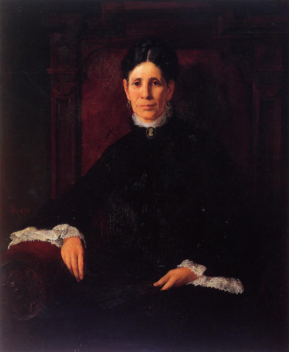 Portrait of Frances Schillinger Hinkle, vintage artwork by Frank Duveneck, 12x8" (A4) Poster