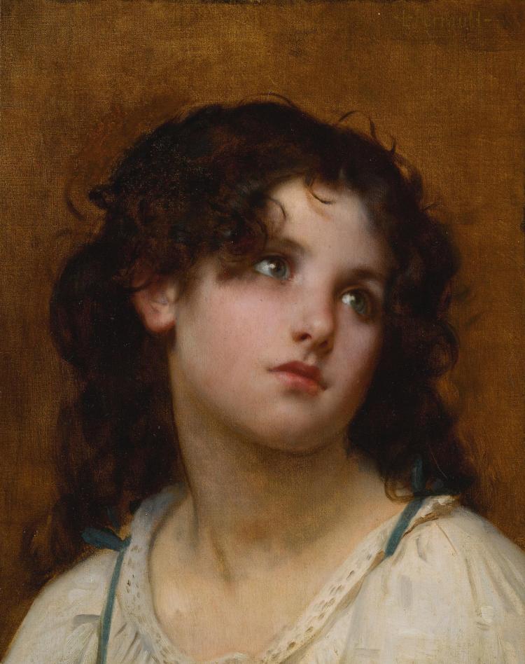 Portrait of a Young Child, vintage artwork by Leon-Jean-Basile Perrault, 12x8" (A4) Poster