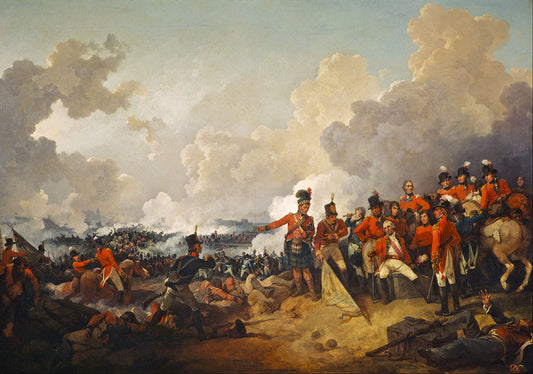 The Battle of Alexandria, 21 March 1801, vintage artwork by Philippe-Jacques de Loutherbourg, 12x8" (A4) Poster