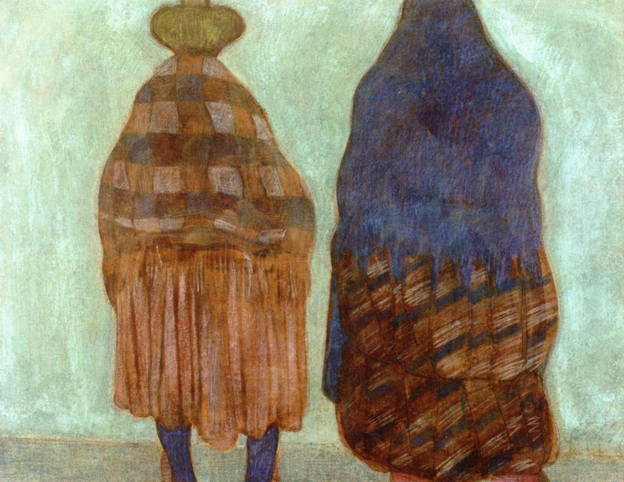 Two Fisherman's Wives Seen from the Back, vintage artwork by Leon Spilliaert, 12x8" (A4) Poster