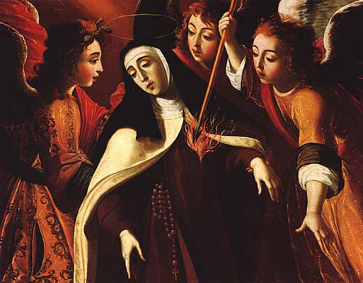 St Teresa d'Avila, vintage artwork by Josefa de Ayala y Obidos, 12x8" (A4) Poster
