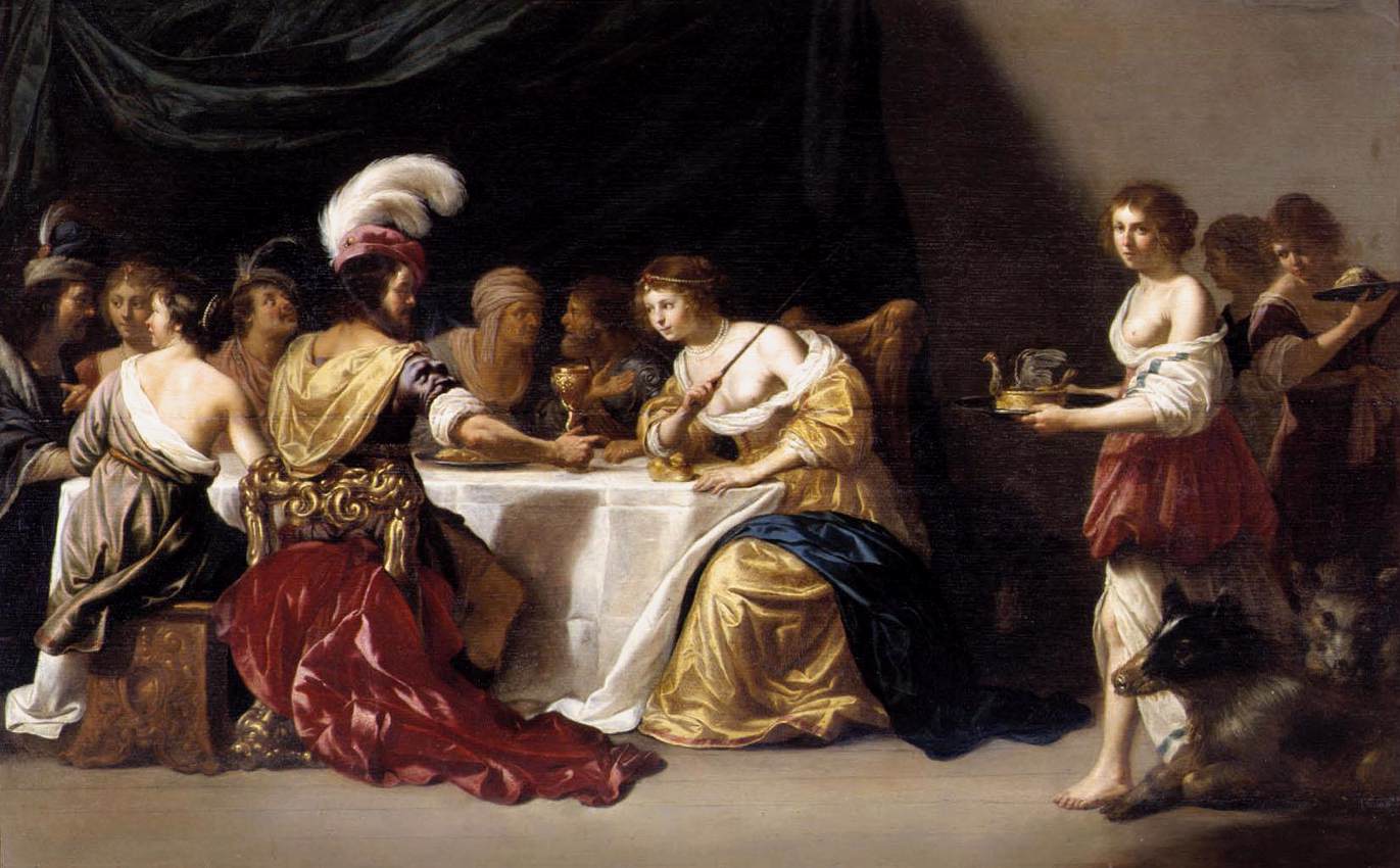 Ulysses and Circe, vintage artwork by Jan van Bijlert, 12x8" (A4) Poster