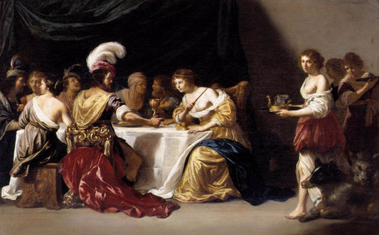 Ulysses and Circe, vintage artwork by Jan van Bijlert, 12x8" (A4) Poster