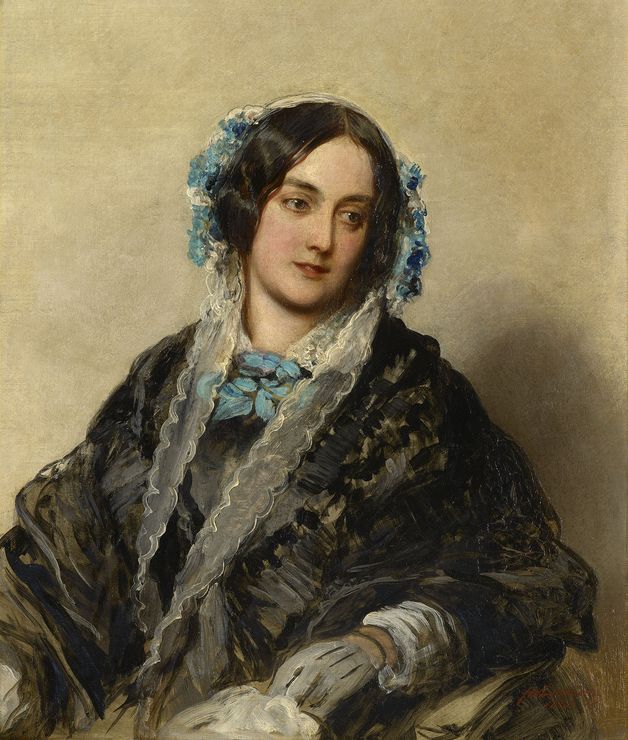 Frances, Countess of Gainsborough, vintage artwork by Franz Xavier Winterhalter, A3 (16x12") Poster Print