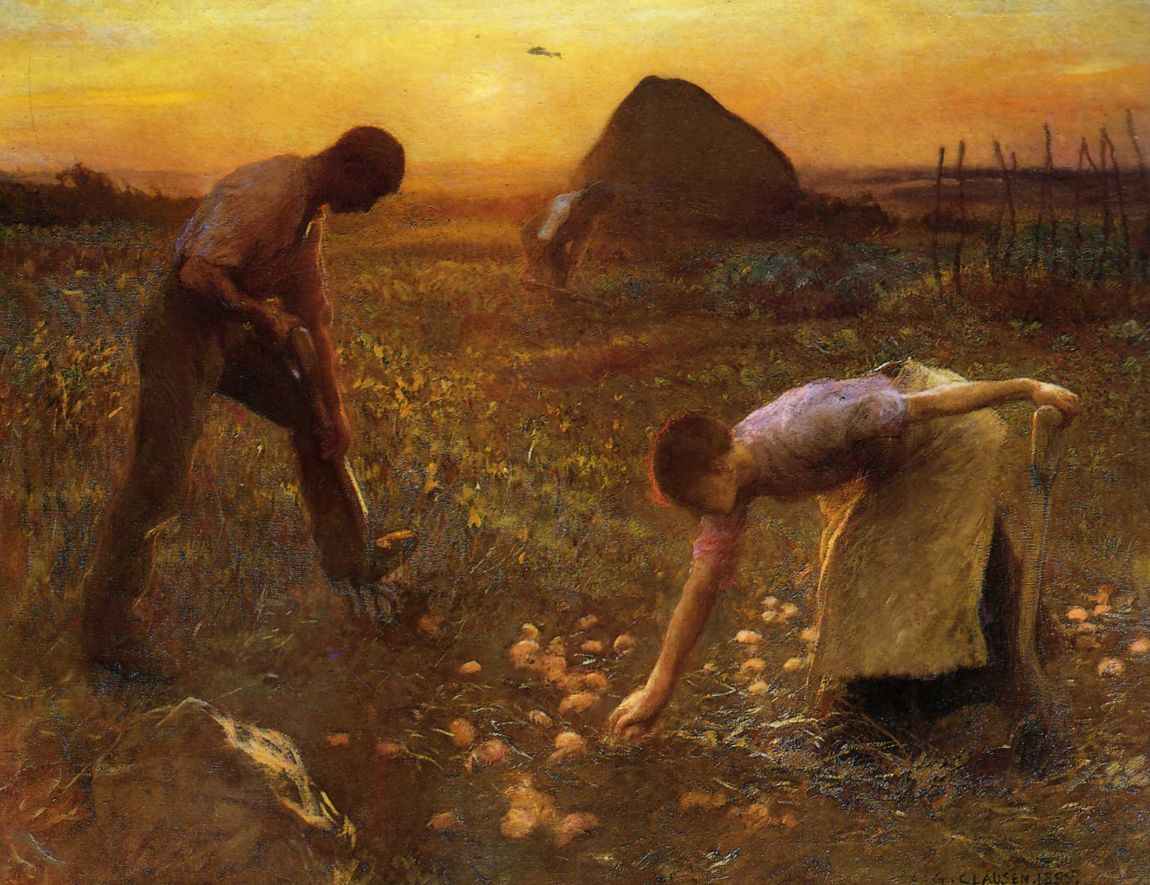 e Allotment Garden by Sir George Clausen, R.A., R.W.S., R.I.,A3(16x12")Poster