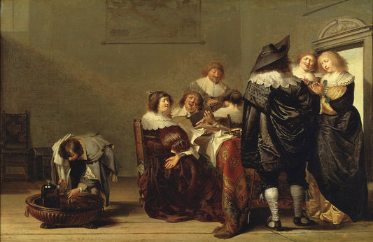 Company Making Music, vintage artwork by Pieter Codde, 12x8" (A4) Poster