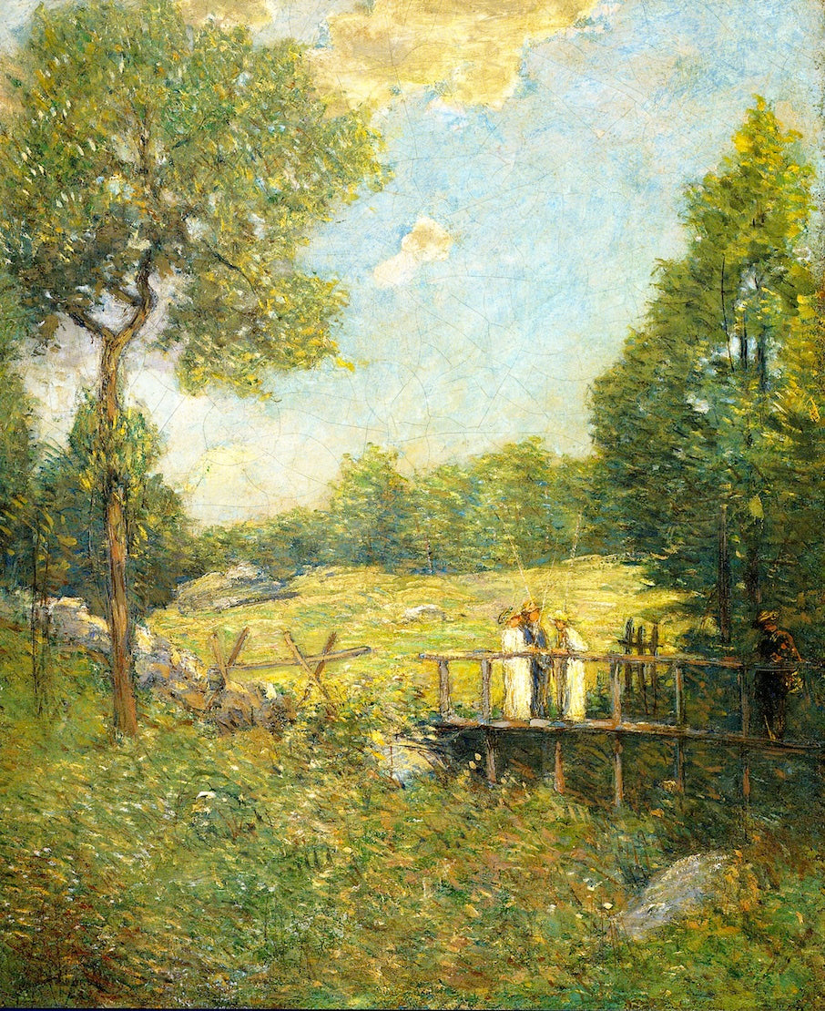 The Fishing Party by Julian Alden Weir,A3(16x12")Poster