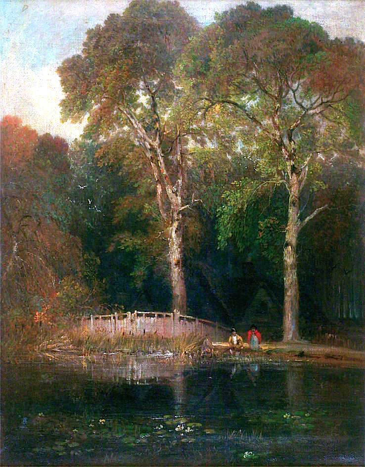 Near Virginia Water, vintage artwork by Richard Barrett Davis, 12x8" (A4) Poster