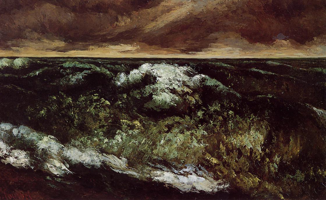 The Angry Sea, vintage artwork by Gustave Courbet, A3 (16x12") Poster Print